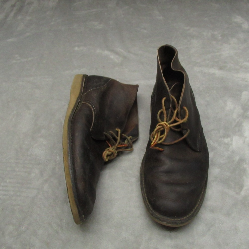 Red Wing Weekender Chukka Boots Men 9.5 D Brown Leather 3324 Rough VTG USA RARE